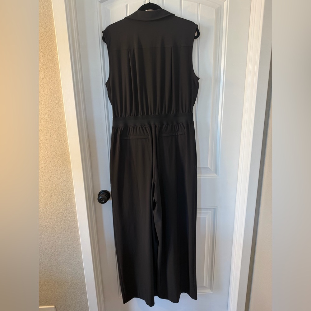 Athleta Black Brooklyn Heights Sleeveless Wide Leg Jumpsuit
